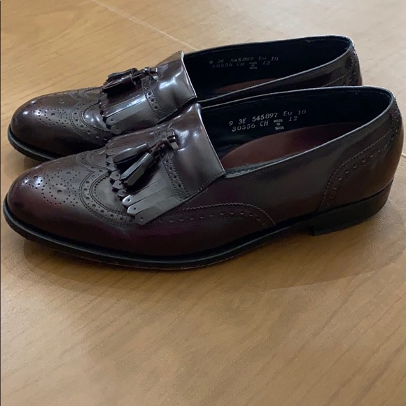 Florsheim Wing Tip Tassel Brogue Brown Loafers Men - Picture 2 of 8